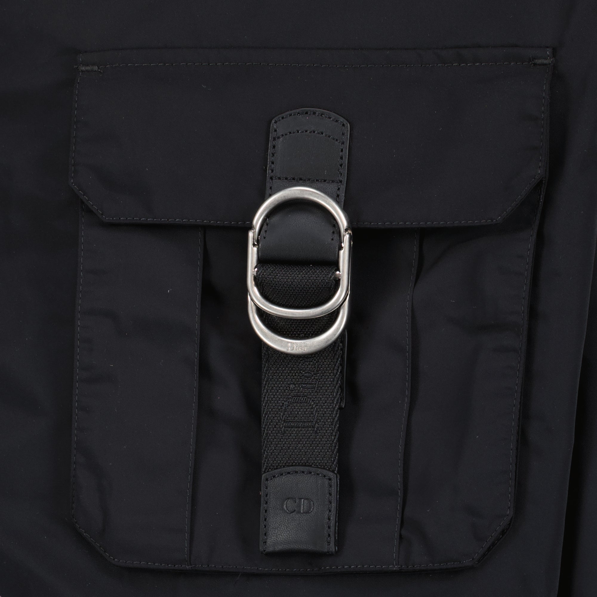 Vestes Surchemise zippée noire à boucle Dior Noir Homme