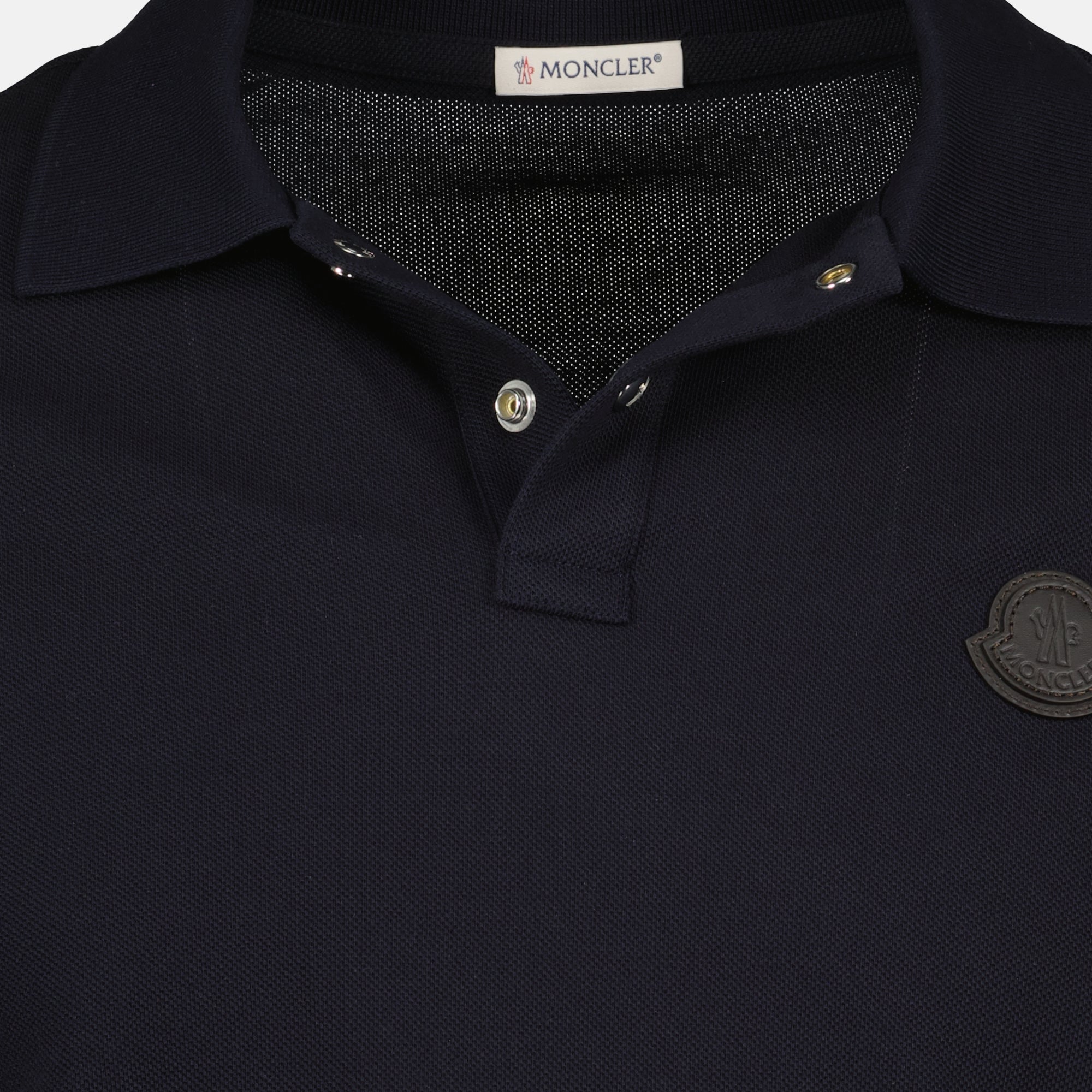 Polos Polo à logo Moncler Bleu foncé Homme