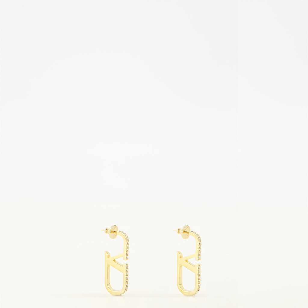 Bijoux Boucles d'oreilles VLogo avec Cristaux Swarovski® Valentino Garavani Doré Femme