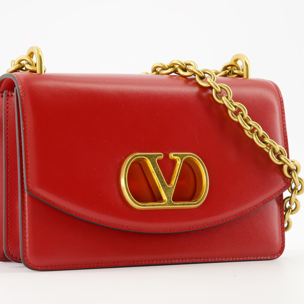 핸드백 및 숄더백 VLogo Vain Bag Valentino Garavani 빨간색 Femme