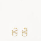 Bijoux Boucles d'oreilles VLogo en métal et cristaux Swarovski® Valentino Garavani Doré Femme
