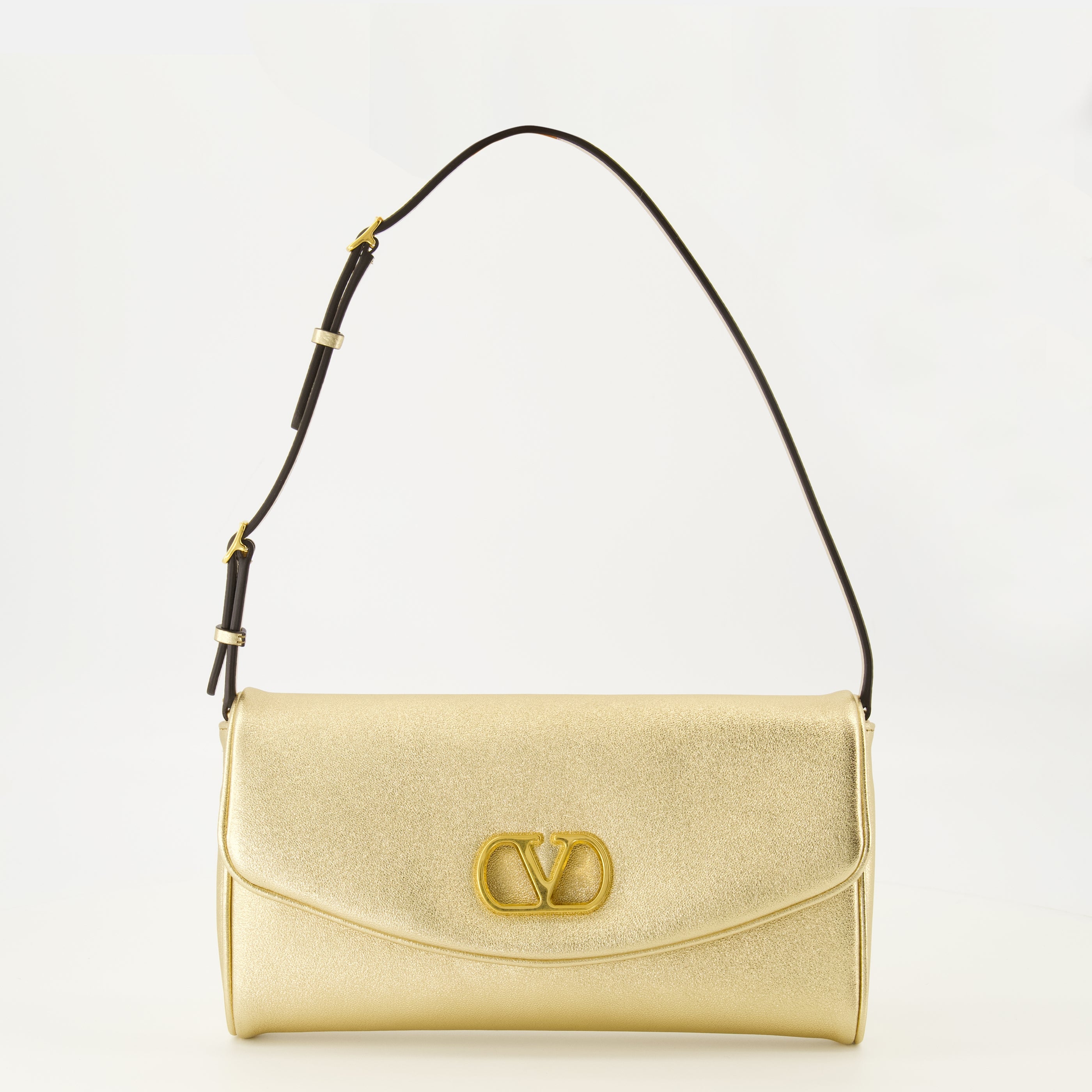 Sacs à main et épaule Bolso DeVain en Cuero Nappa Lamé Dorado Valentino Garavani Doré Femme