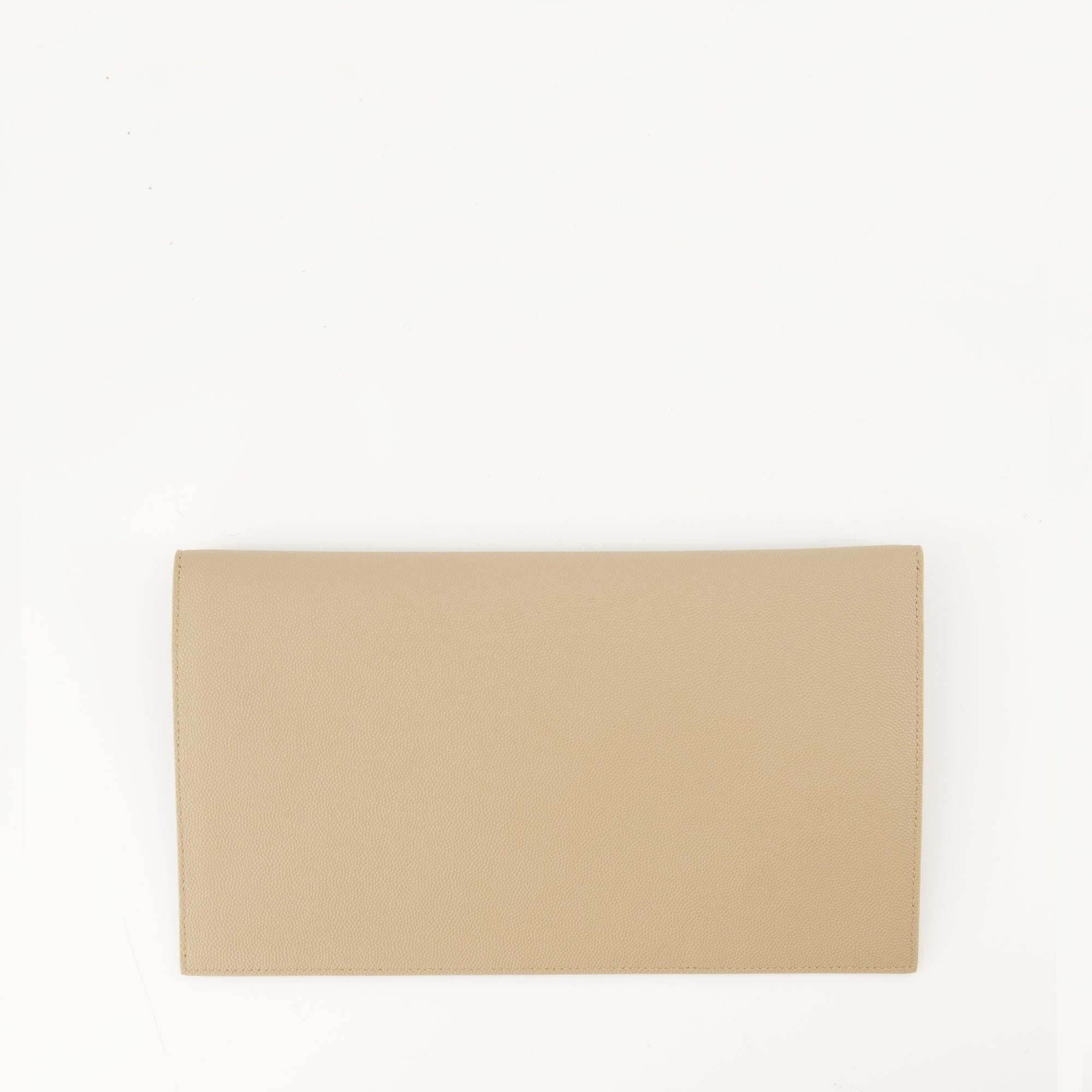Pochettes Uptown Clutch Saint Laurent Beige Femme
