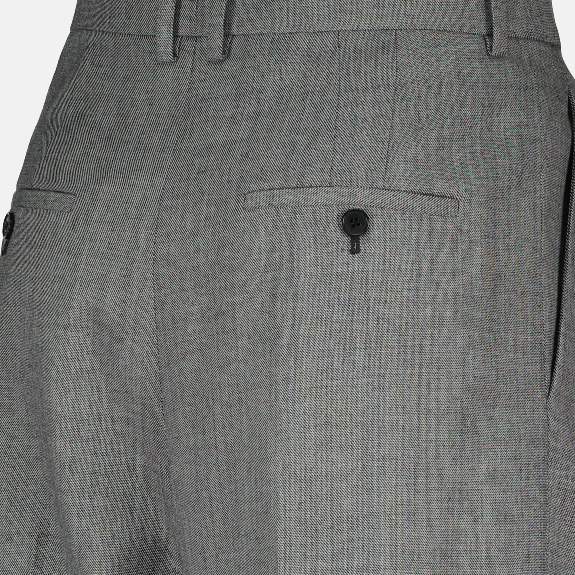 Pants Wool Pants Saint Laurent Gray Femme