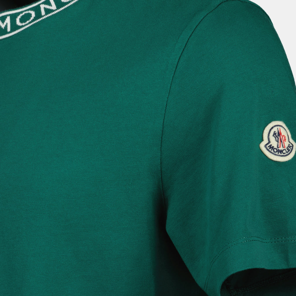 T-shirts Logo Finished T-Shirt Moncler Green Homme