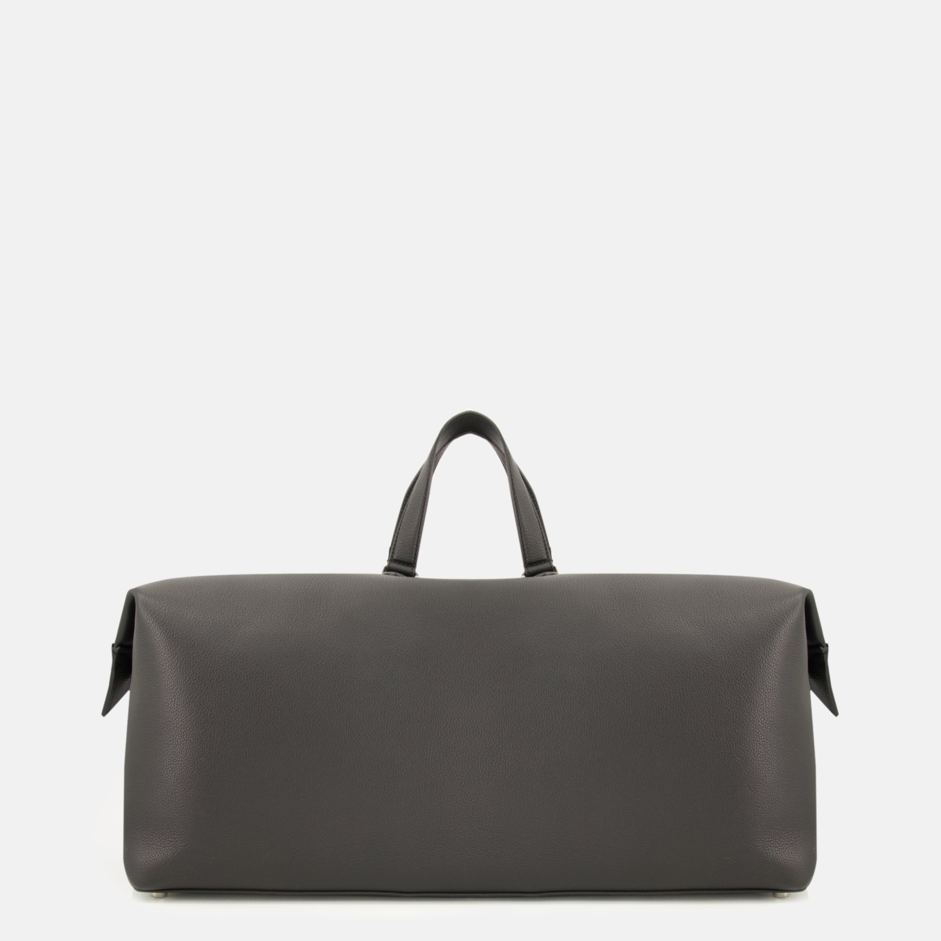 Sacs de sport et voyage 펜디 루이 55 블랙 가죽 여행 가방 Fendi Gris Femme
