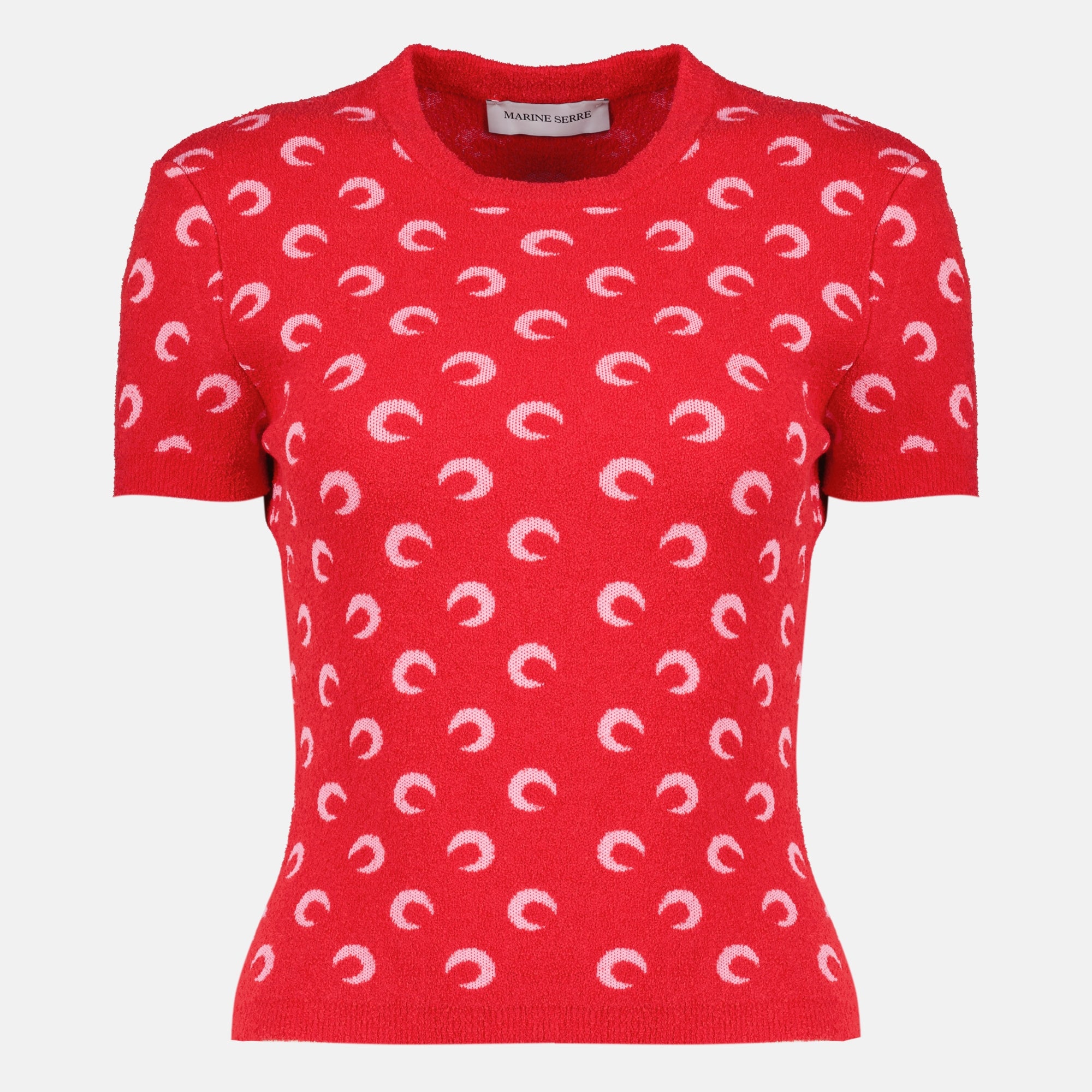 T-shirts ムーンブークルトップ レッド Marine Serre Rouge Femme