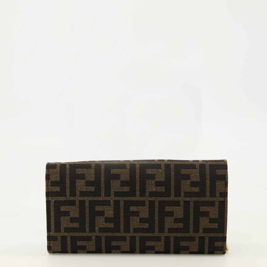 Petite maroquinerie Cartera FF Chain Fendi Marron Femme