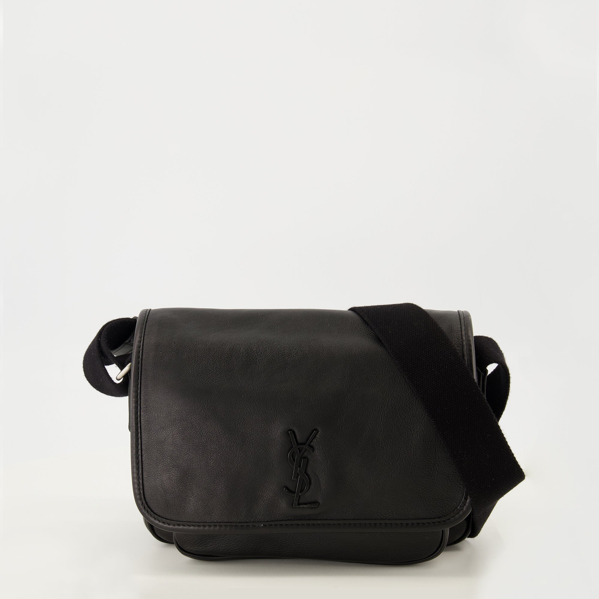 Sacs bandoulière Petit sac Niki en cuir noir Saint Laurent Noir Homme