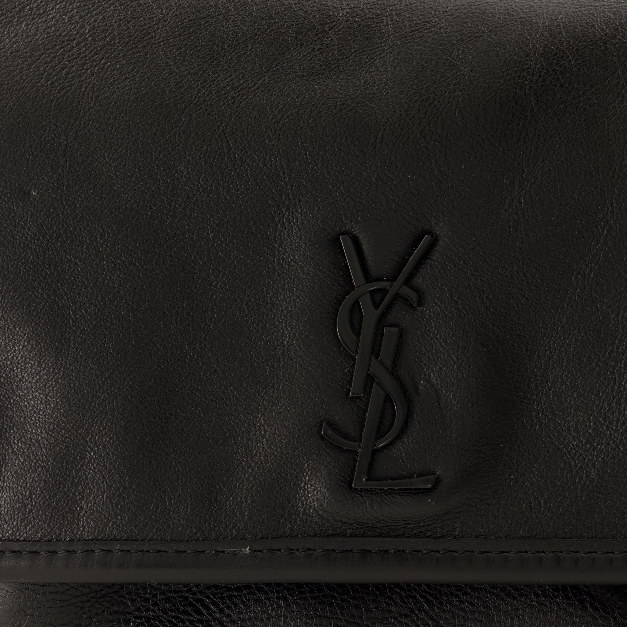 Sacs bandoulière Petit sac Niki en cuir noir Saint Laurent Noir Homme