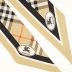 Écharpes, foulards et gants チェック・ナイト・シルク・スカーフ Burberry Beige Femme