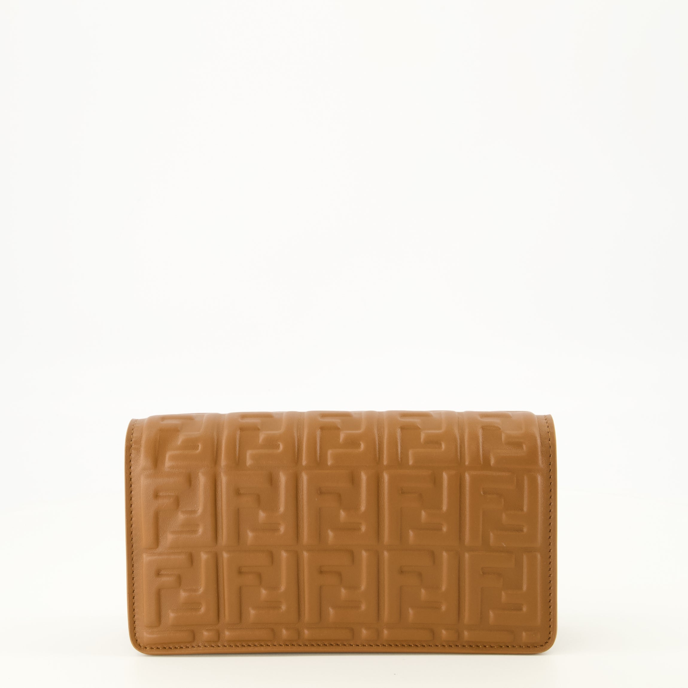 Sacs bandoulière Cartera Baguette de Cuero Marrón con Cadena Fendi Marron Femme