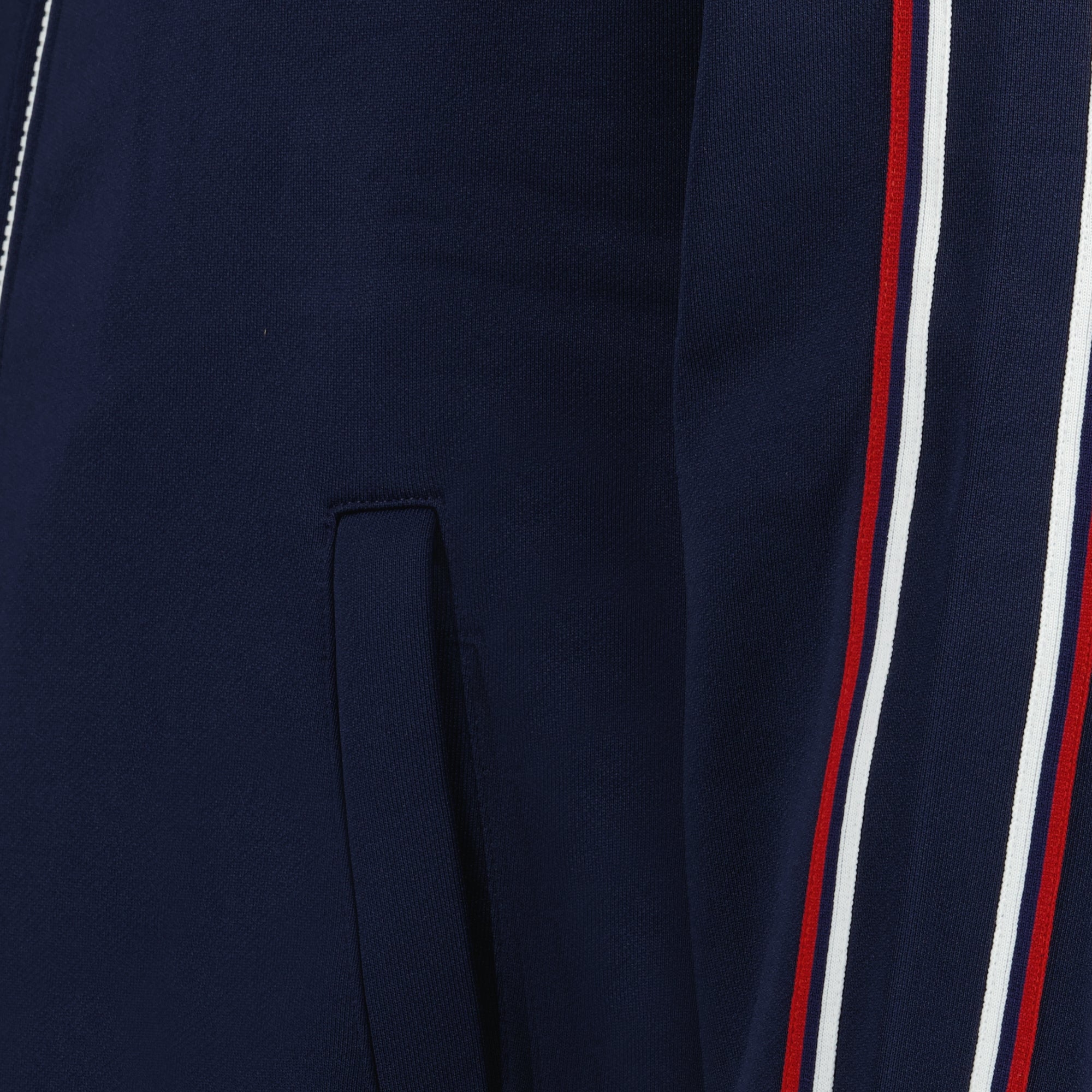 Image of the blue fleece tracksuit jacket by Saint Laurent for Men - Spring-Summer 2026 - Detailed View_2
