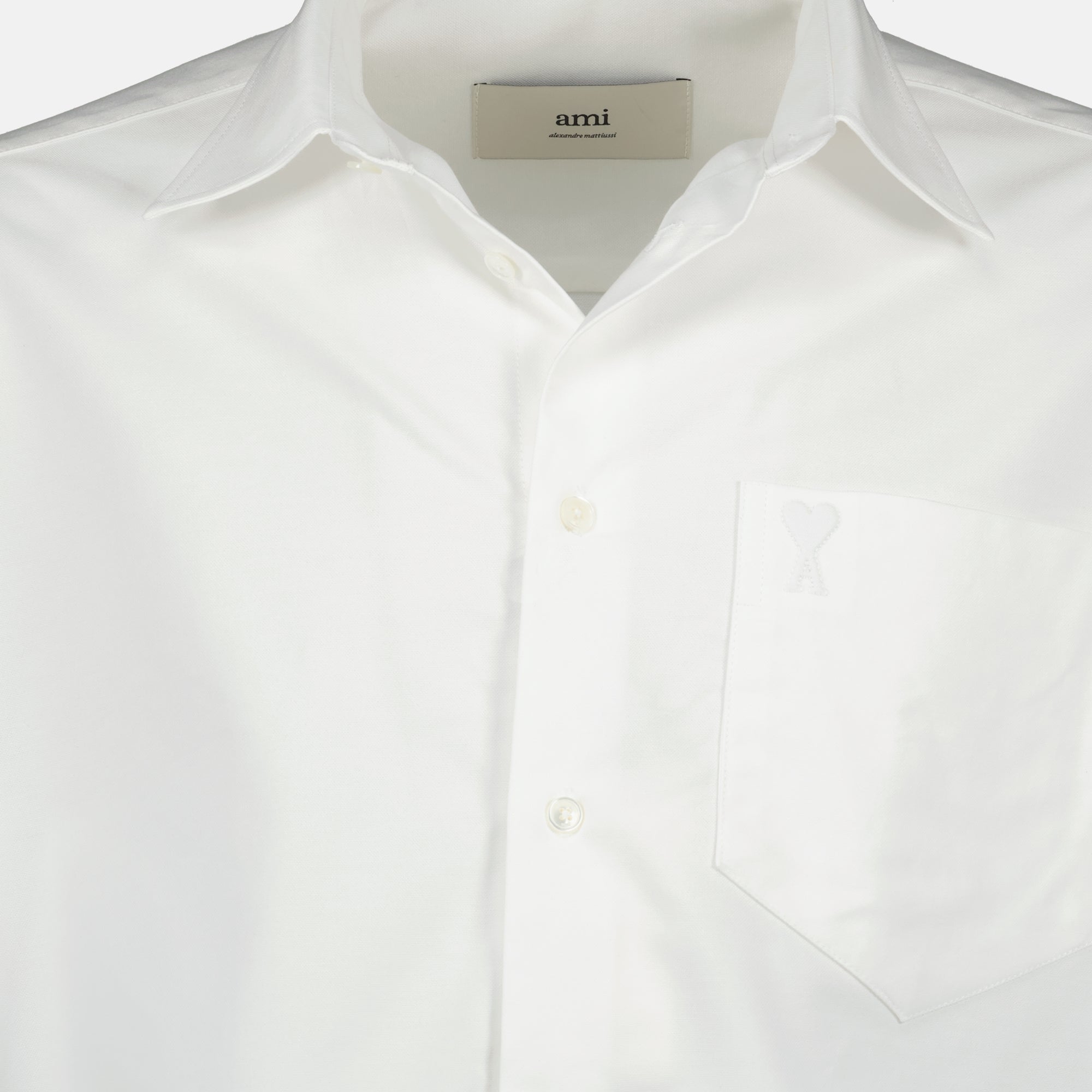 Image of the item White shirt by Ami PARIS for Unisex - Fall-Winter Season 2025 - Detailed View 6