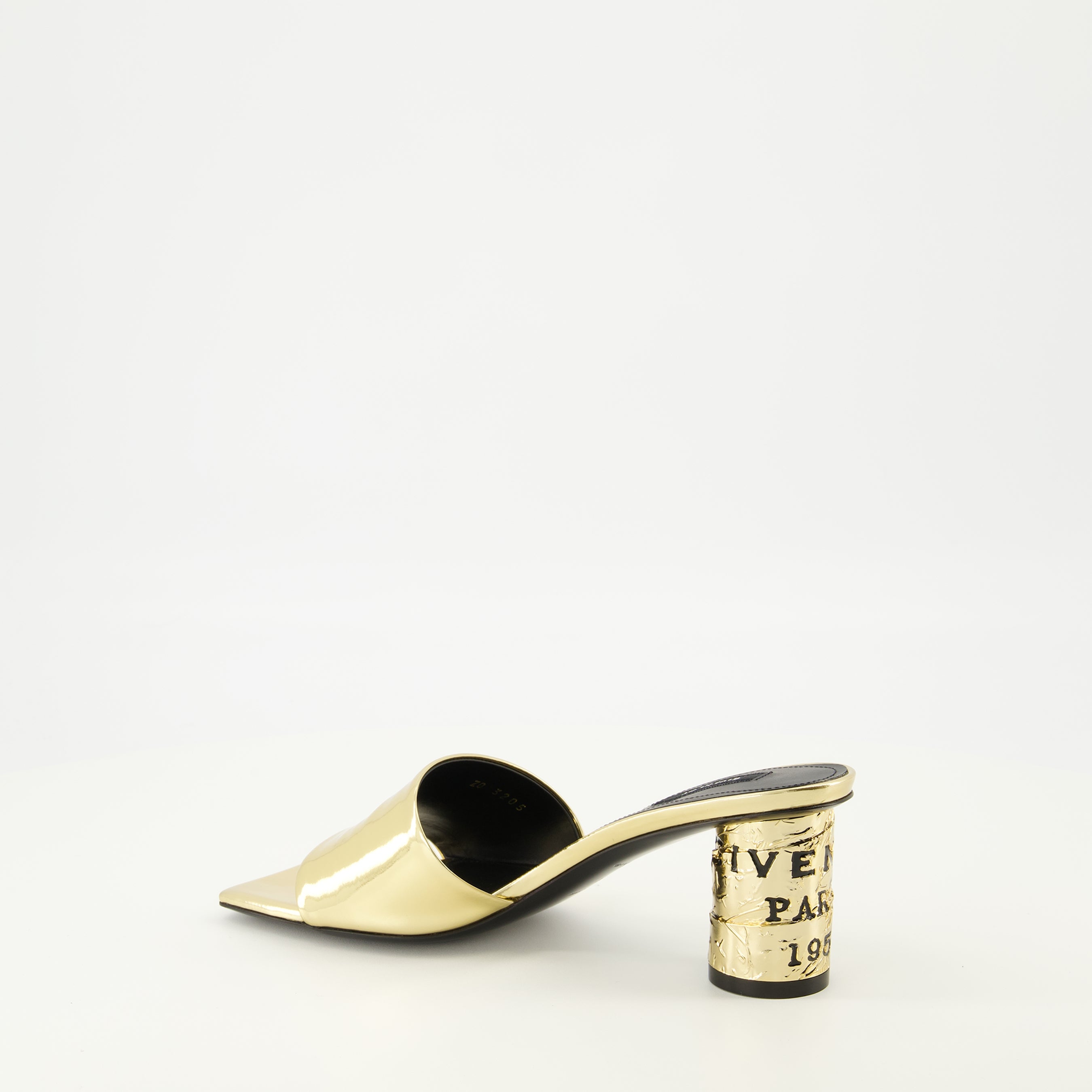 Chaussures ouvertes Sandales à talons Tape effet miroir Givenchy Doré Femme