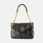 Bolsas de mão e de ombro Mala Puffer Média Saint Laurent Preto Femme