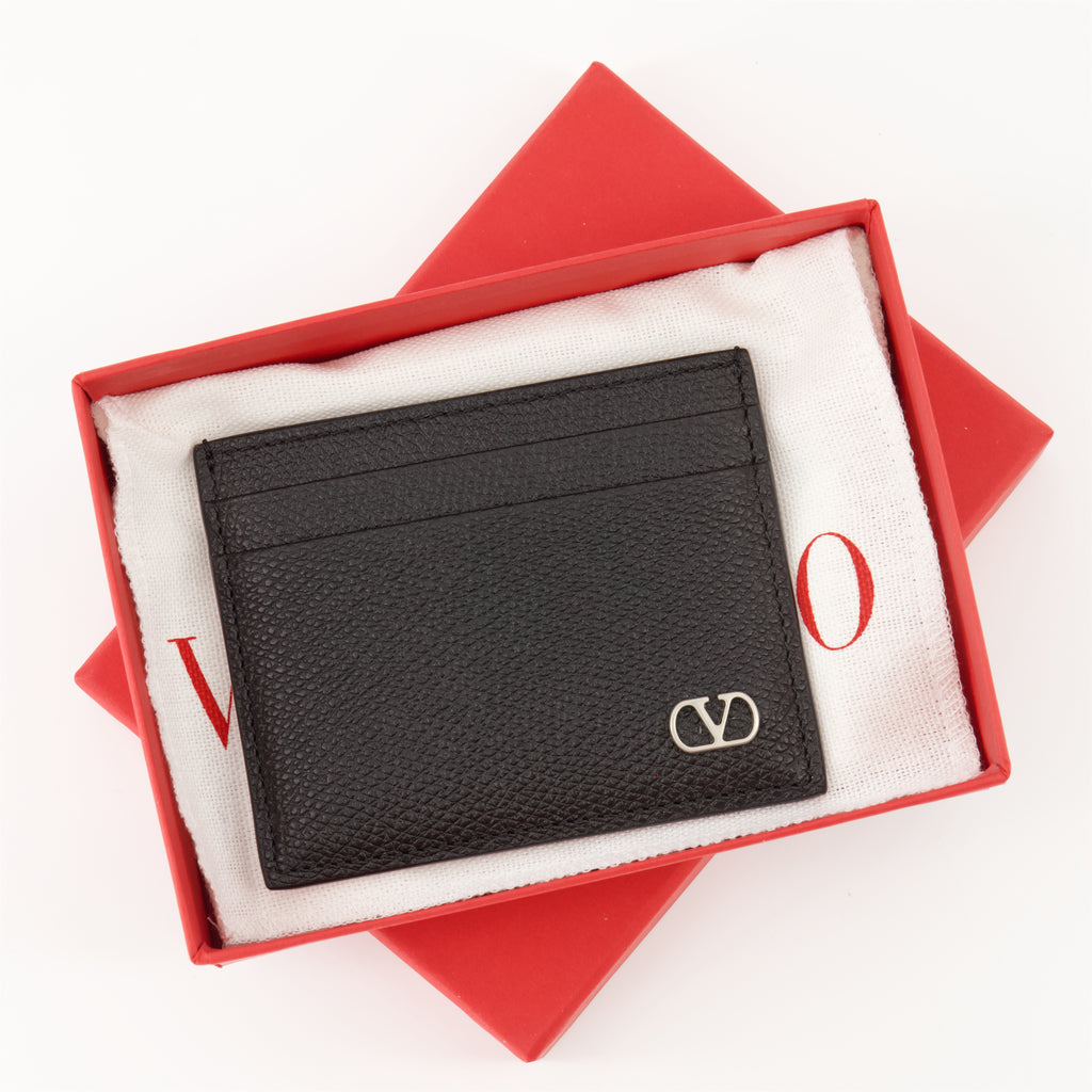 Small leather goods VLogo Card Holder Valentino Garavani Black Homme