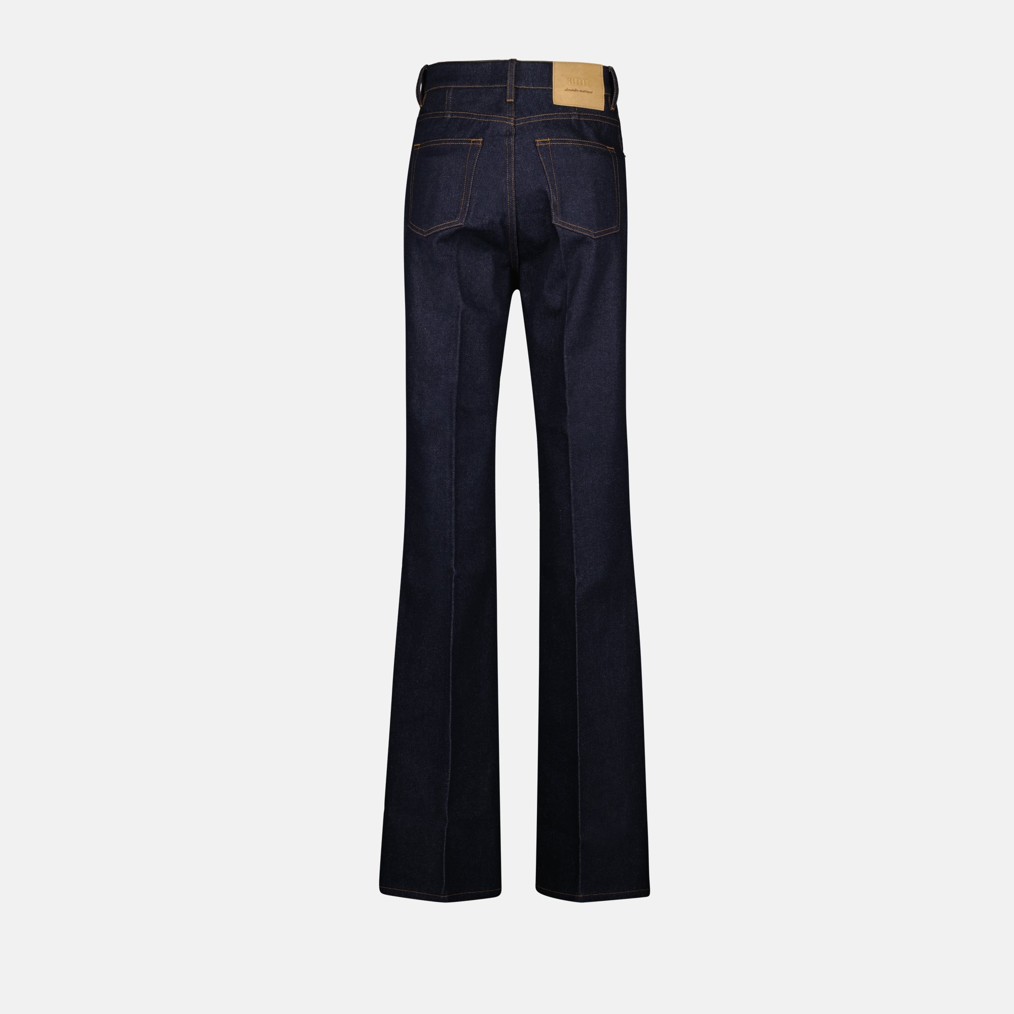 Pantalons Jean flare brut Ami PARIS Bleu Femme