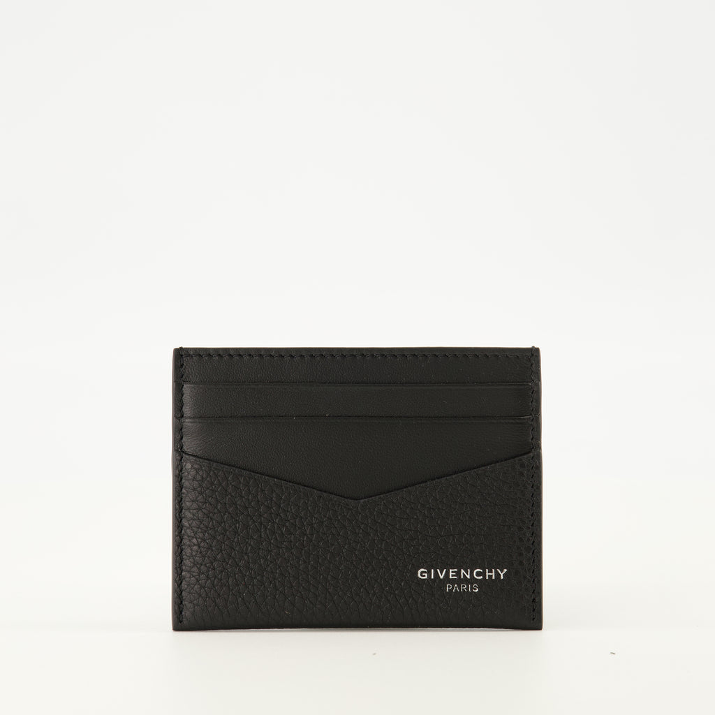 Image of the Givenchy leather cardholder for Men - Autumn-Winter 2025 - Front View