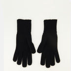 Imagen de los guantes de lana negra de la marca Moncler para hombre - Temporada Otoño-Invierno 2025 - Vista Trasera