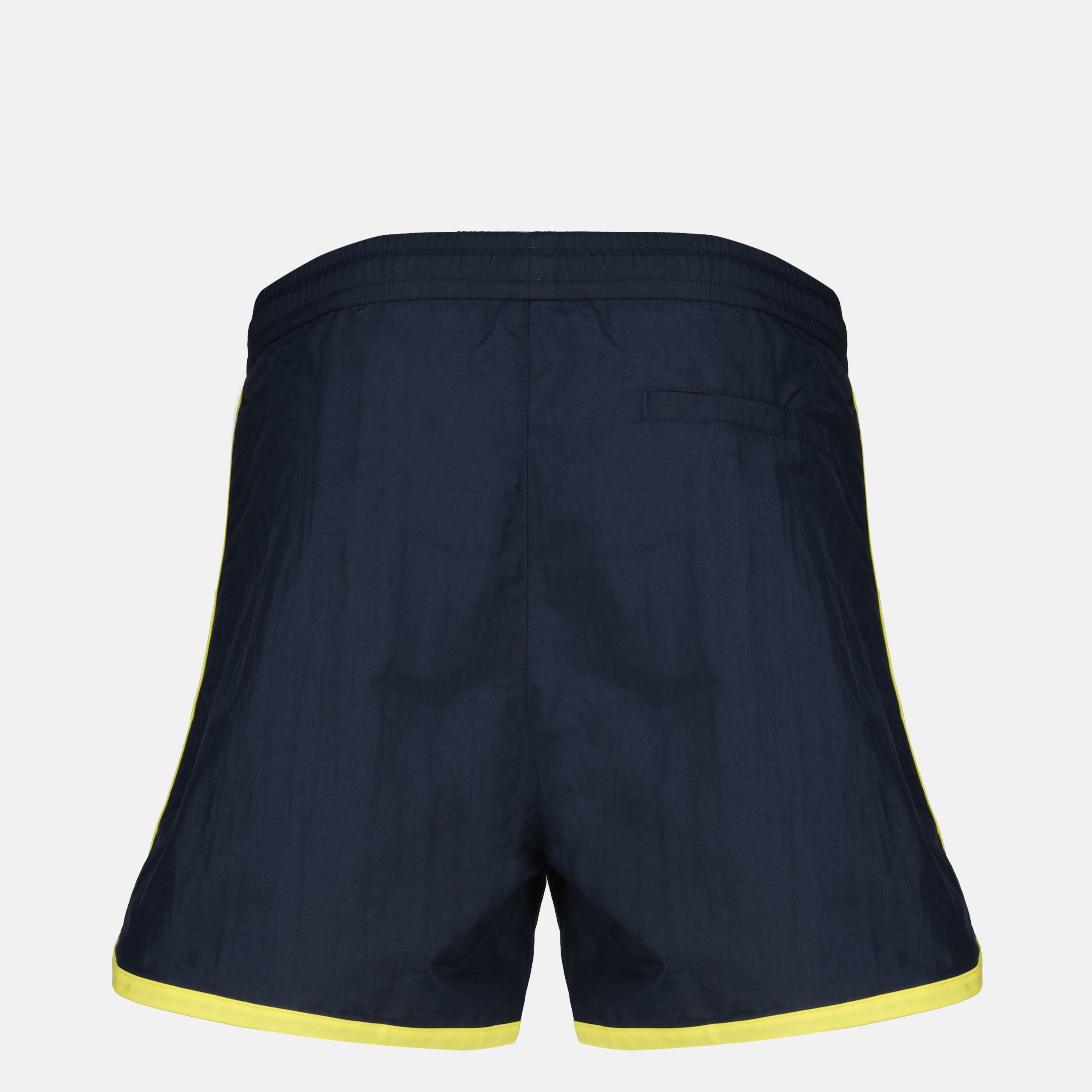 Bild der Drole De Monsieur Herren Badehose aus marineblauem Nylon mit Palmen - Frühling-Sommer 2026 - Rückansicht