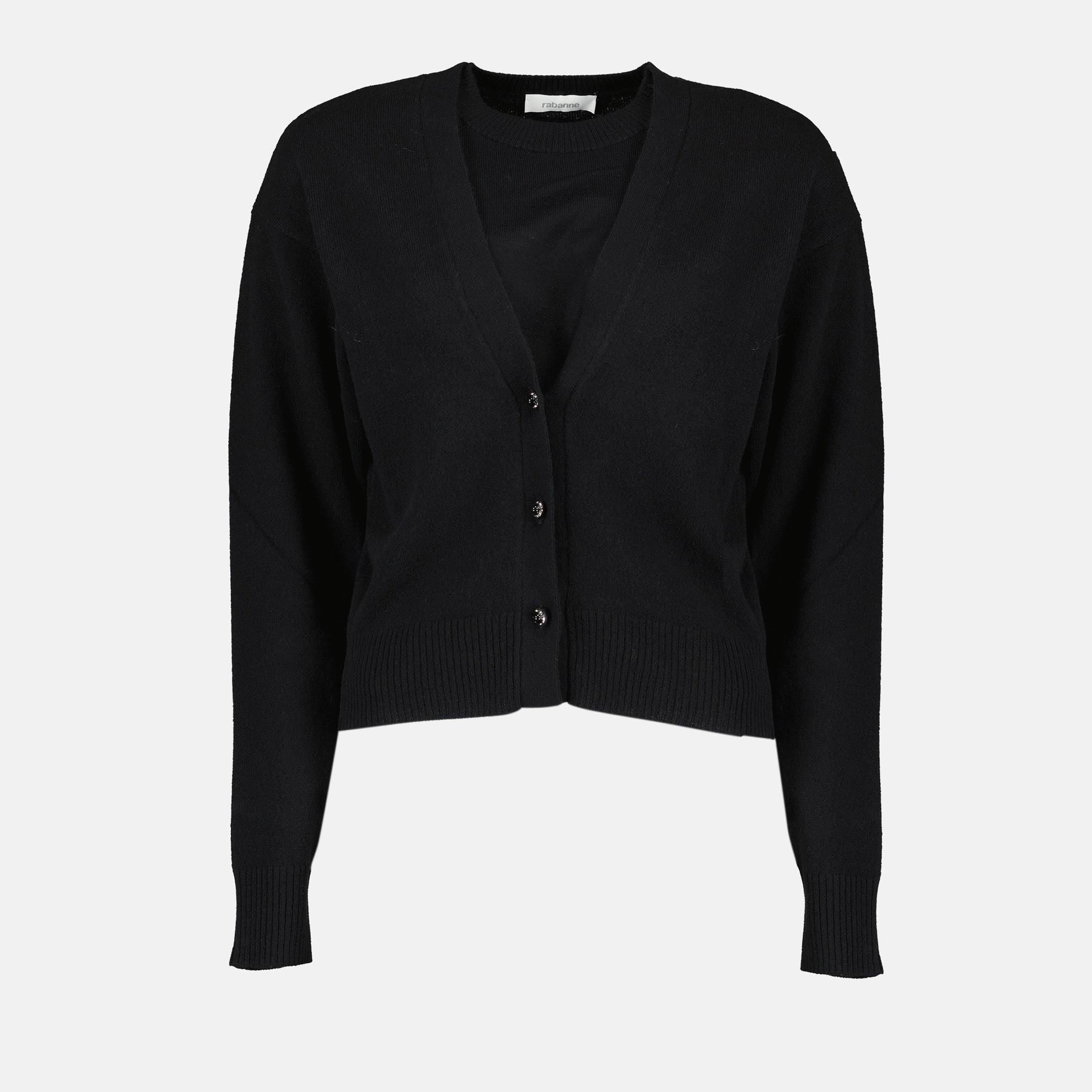 Bild des Rabanne-Labels Damenwolle Pulli - Herbst-Winter 2025 Saison - Rückansicht