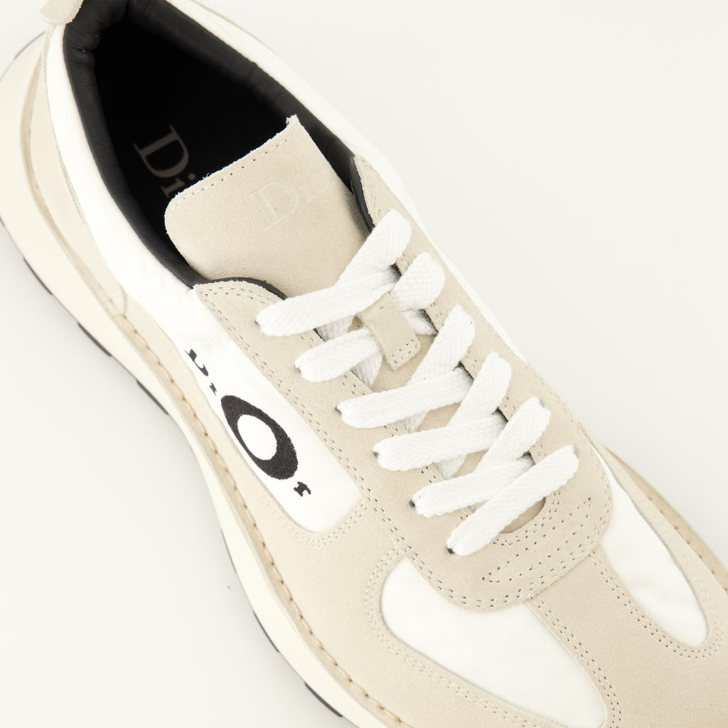 Baskets 디올 스쿼시 베이지 스니커즈 스웨이드 송아지가죽 Dior Blanc Homme