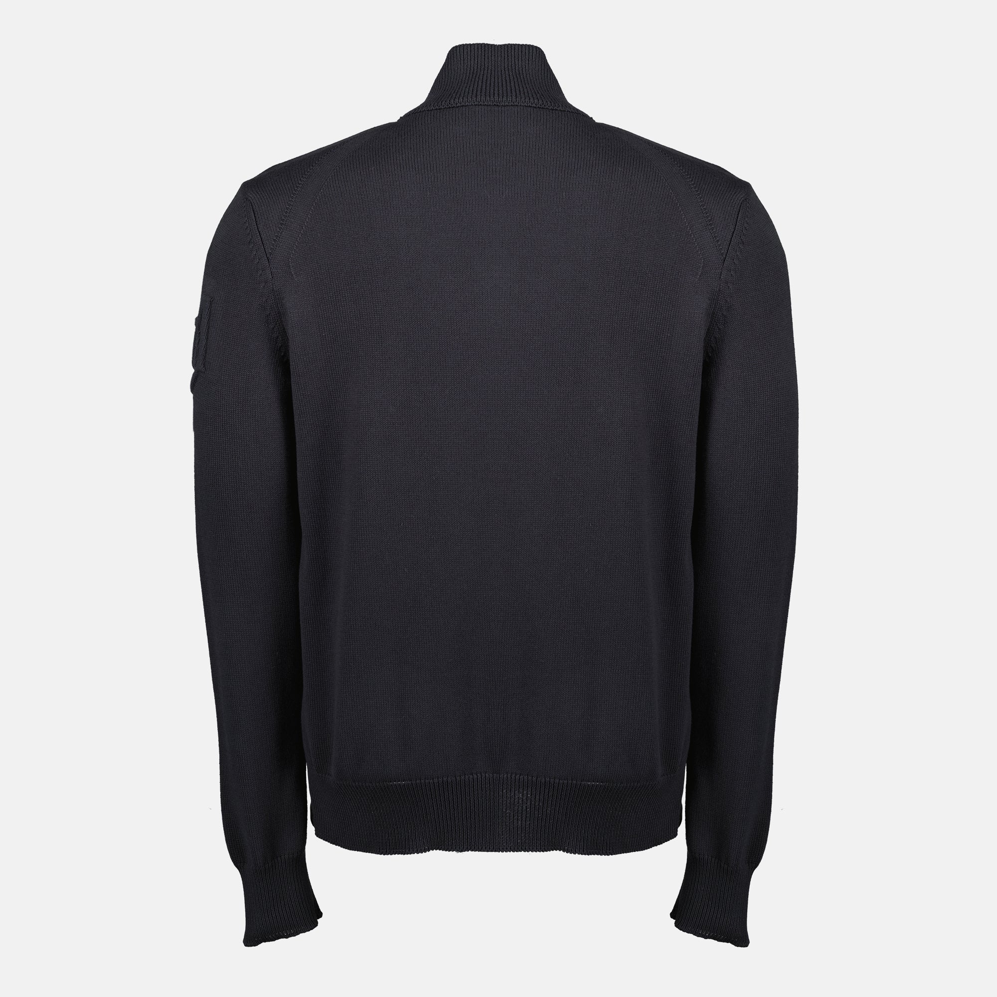 Vestes Cardigan bi-matière bleu marine Moncler Bleu foncé Homme