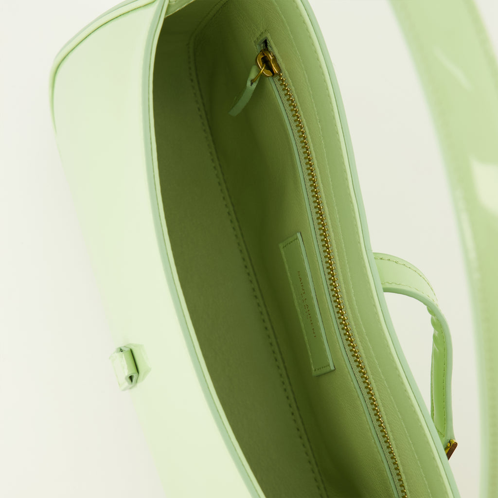 Immagine dell'articolo borsa Le 5 à 7 in pelle lucida blu del marchio Saint Laurent per donna - Collezione Primavera-Estate 2026 - Vista Dettagliata 3