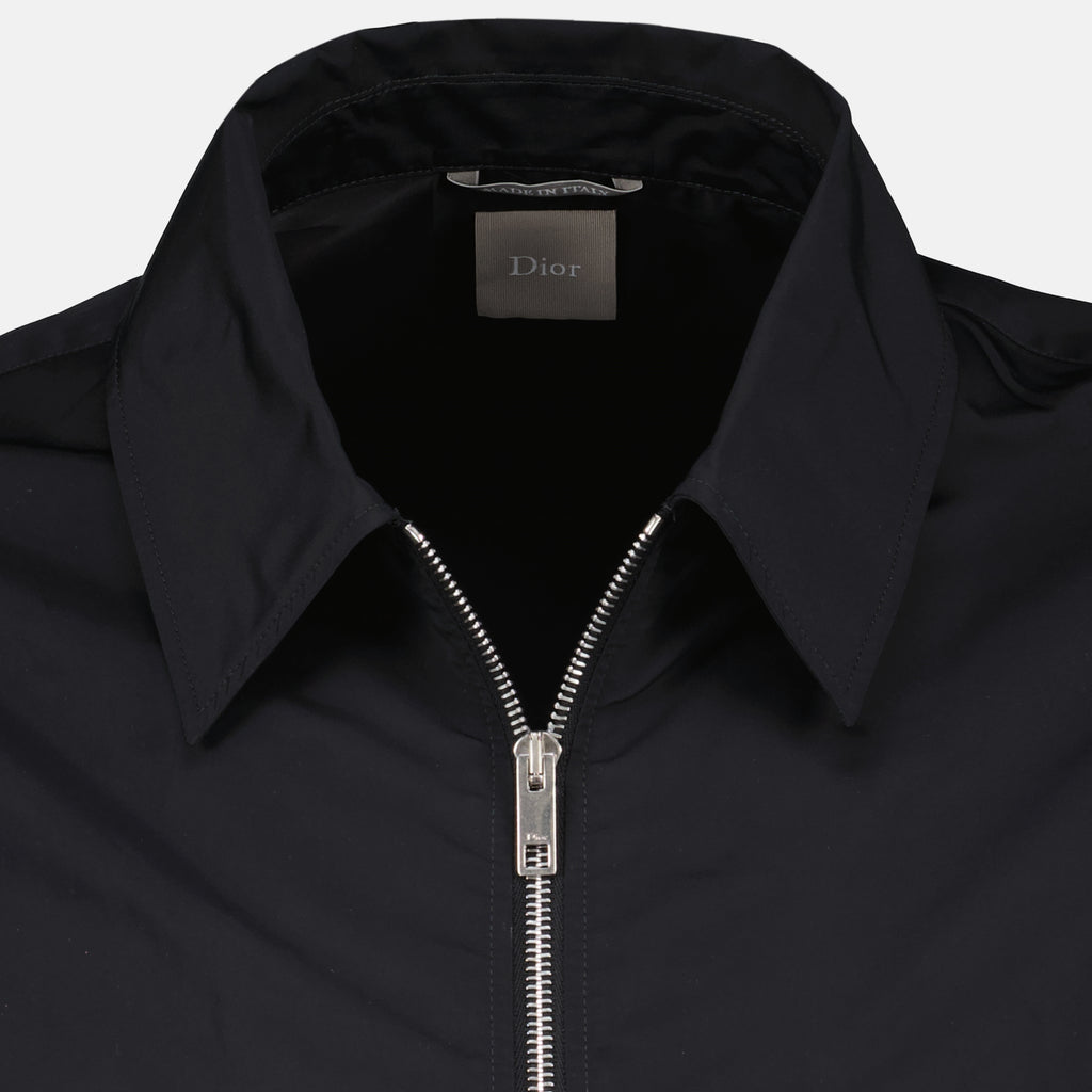 Vestes Surchemise zippée noire à boucle Dior Noir Homme