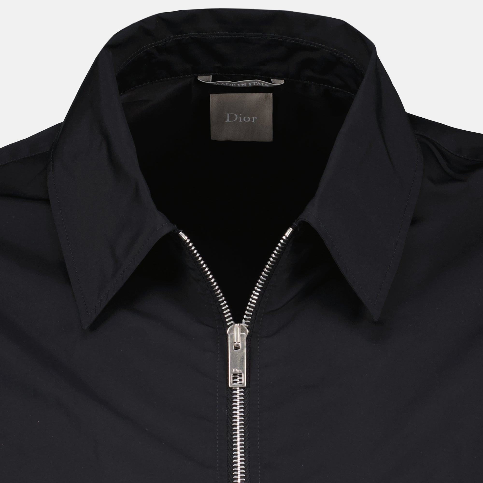 Vestes Surchemise zippée noire à boucle Dior Noir Homme