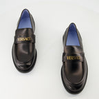 Loafers Leather Loafers Versace Black Homme