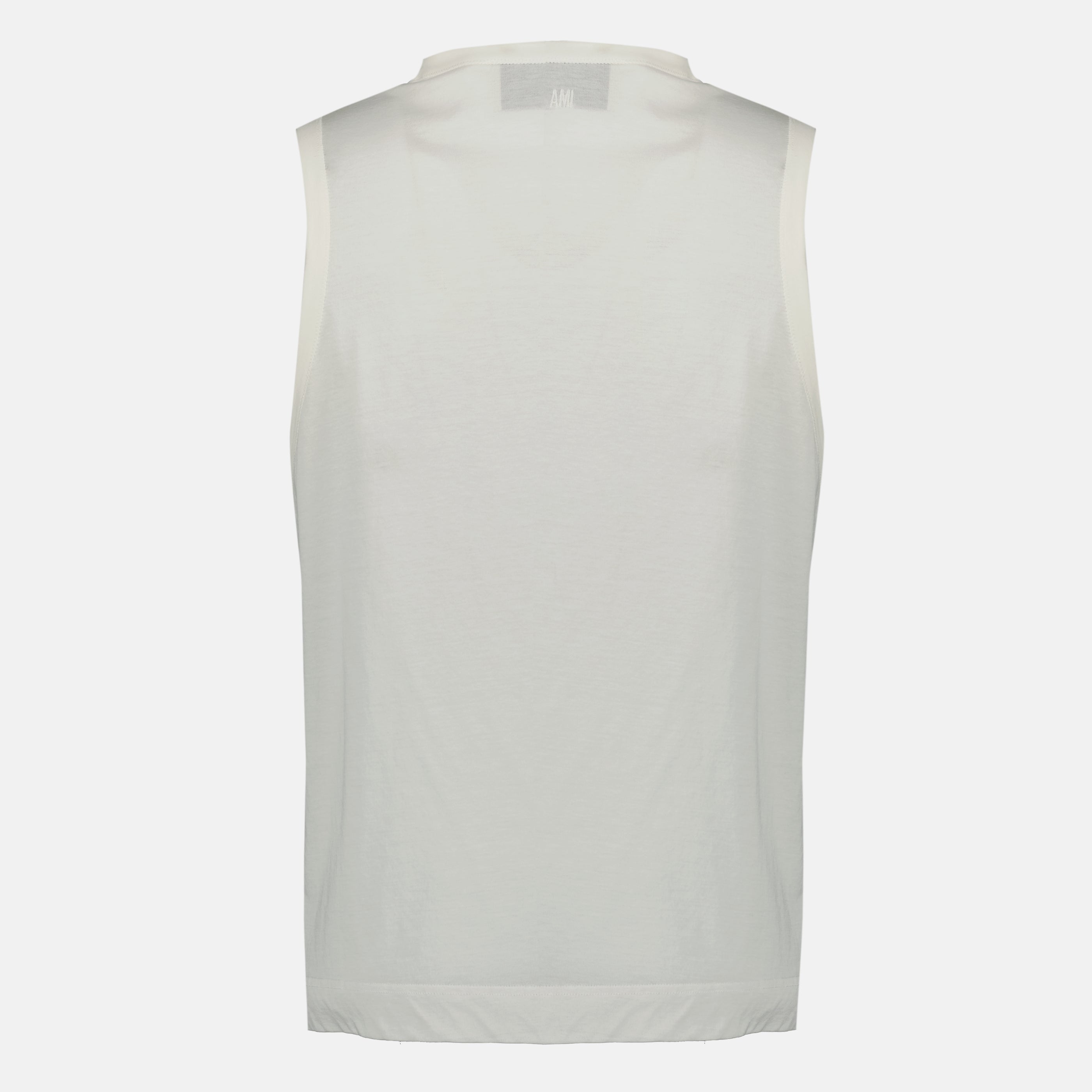 Immagine del canottiera bianco in cotone del marchio Ami PARIS per Uomo - Stagione Primavera-Estate 2026 - Vista Posteriore