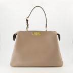 Borse a mano e a spalla Borsa Grande Peekaboo Soft Fendi Beige Femme