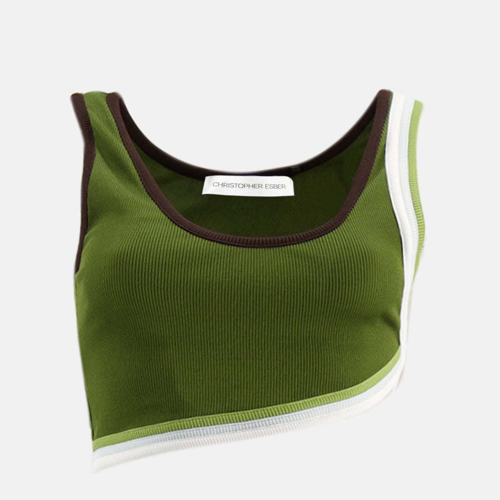 Immagine del top Verner verde del marchio Christopher Esber per Donna - Stagione Primavera-Estate 2026 - Vista Frontale