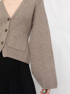 Maglieria Cardigan Scarlatto Khaite Marrone Femme
