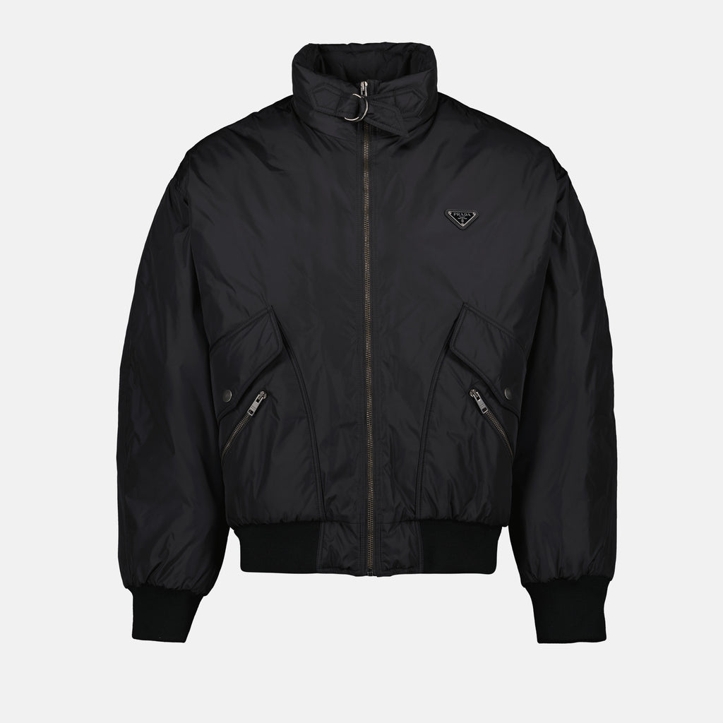Manteaux Doudoune en Re-nylon Prada Noir Homme