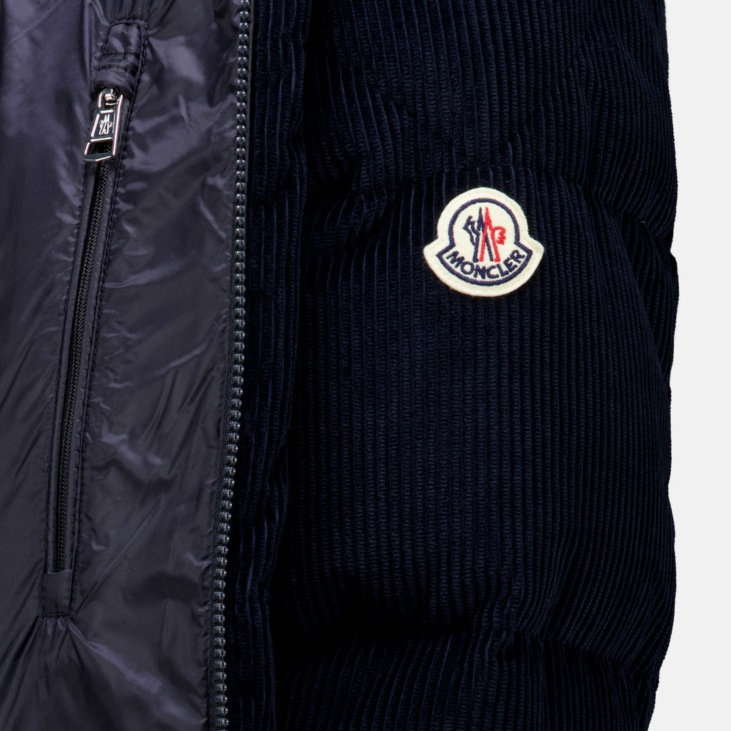 Manteaux Esparron Corduroy Down Jacket Moncler Bleu foncé Homme