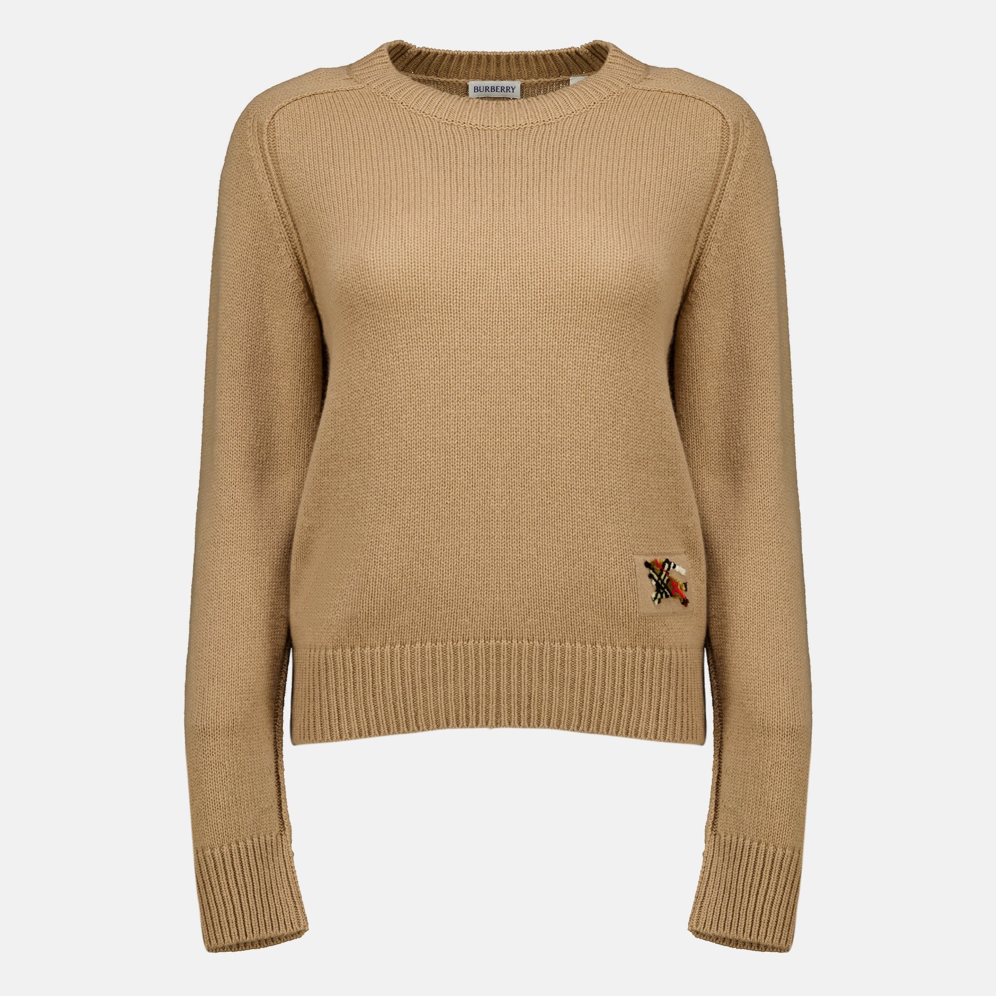 Maille Brauner Wollpullover Burberry Beige Femme