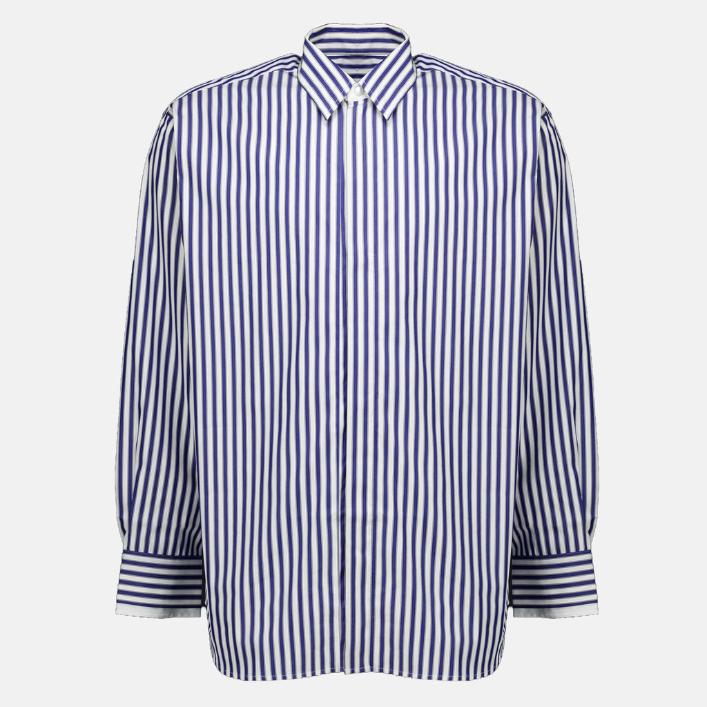 Chemises Chemise oversize à rayures Ami PARIS Bleu foncé Unisexe