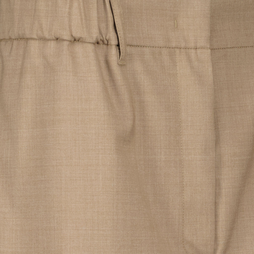 Image of the Max Mara brand beige wool pants for women - Spring-Summer 2026 - Detailed View_1