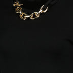 T-shirts Wool Sweater with Link Chain Rabanne Black Femme