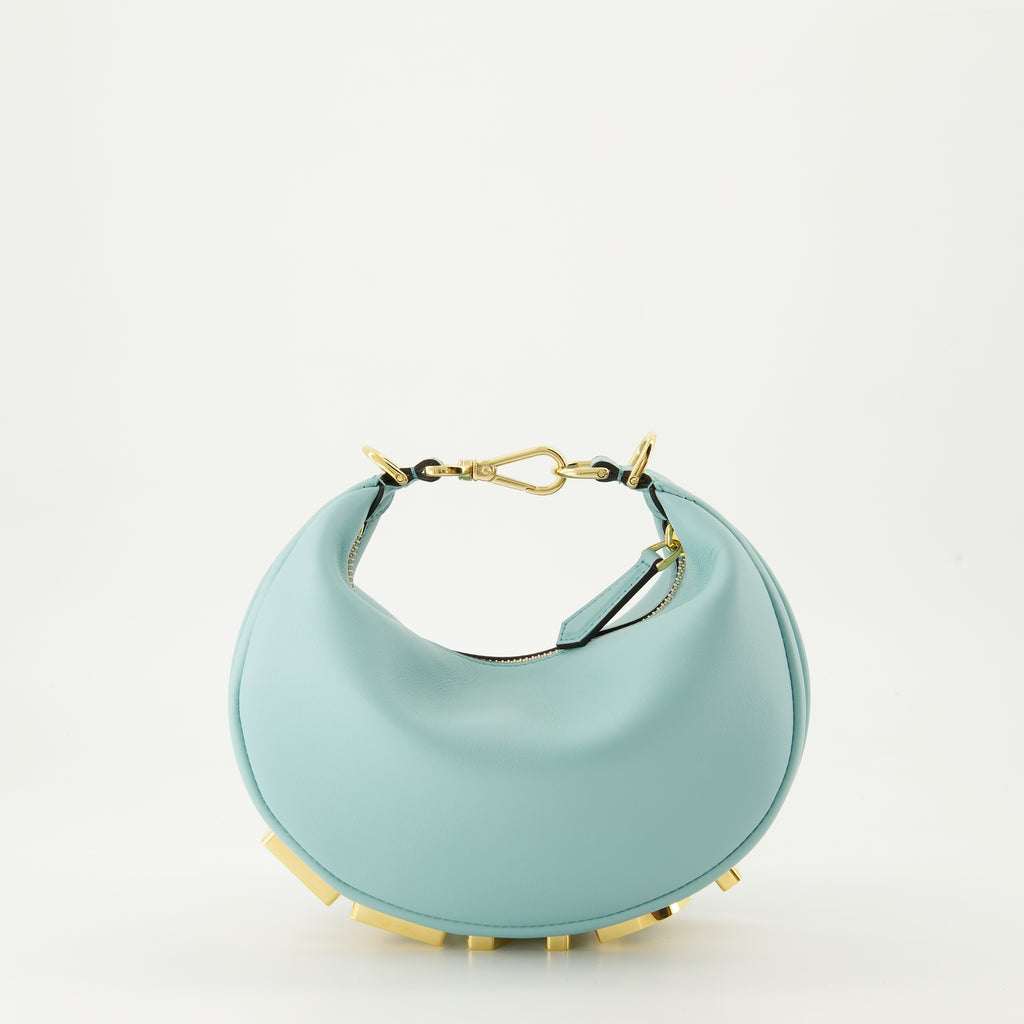 Borse a mano e a spalla Mini sac Fendigraphy Fendi Blu Femme