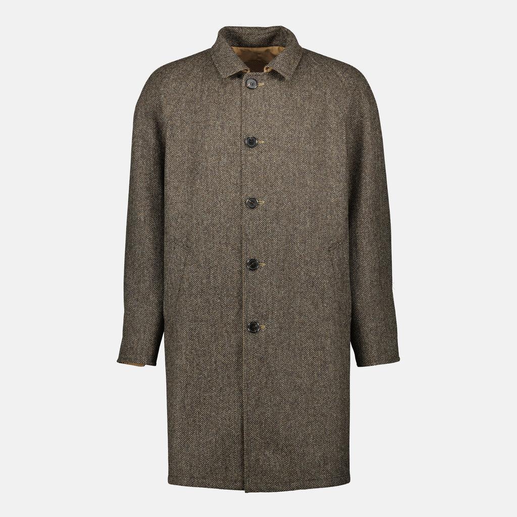 Manteaux Casaco Reversível Bege Prada Beige Homme