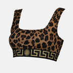 Tops Brassière Greca leopard Versace Marrom Femme