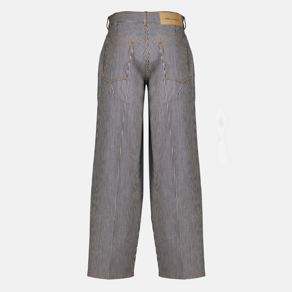 Pantalons Gestreifte Ballonjeans Ami PARIS Gris Femme