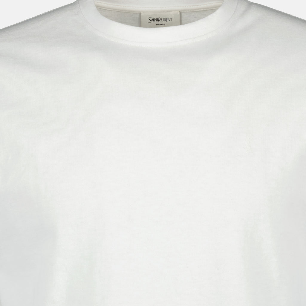 Image de l'article T-shirt cassandre oversize blanc de la marque Saint Laurent pour Homme - Saison Printemps-Été 2026 - Vue détaillée_2