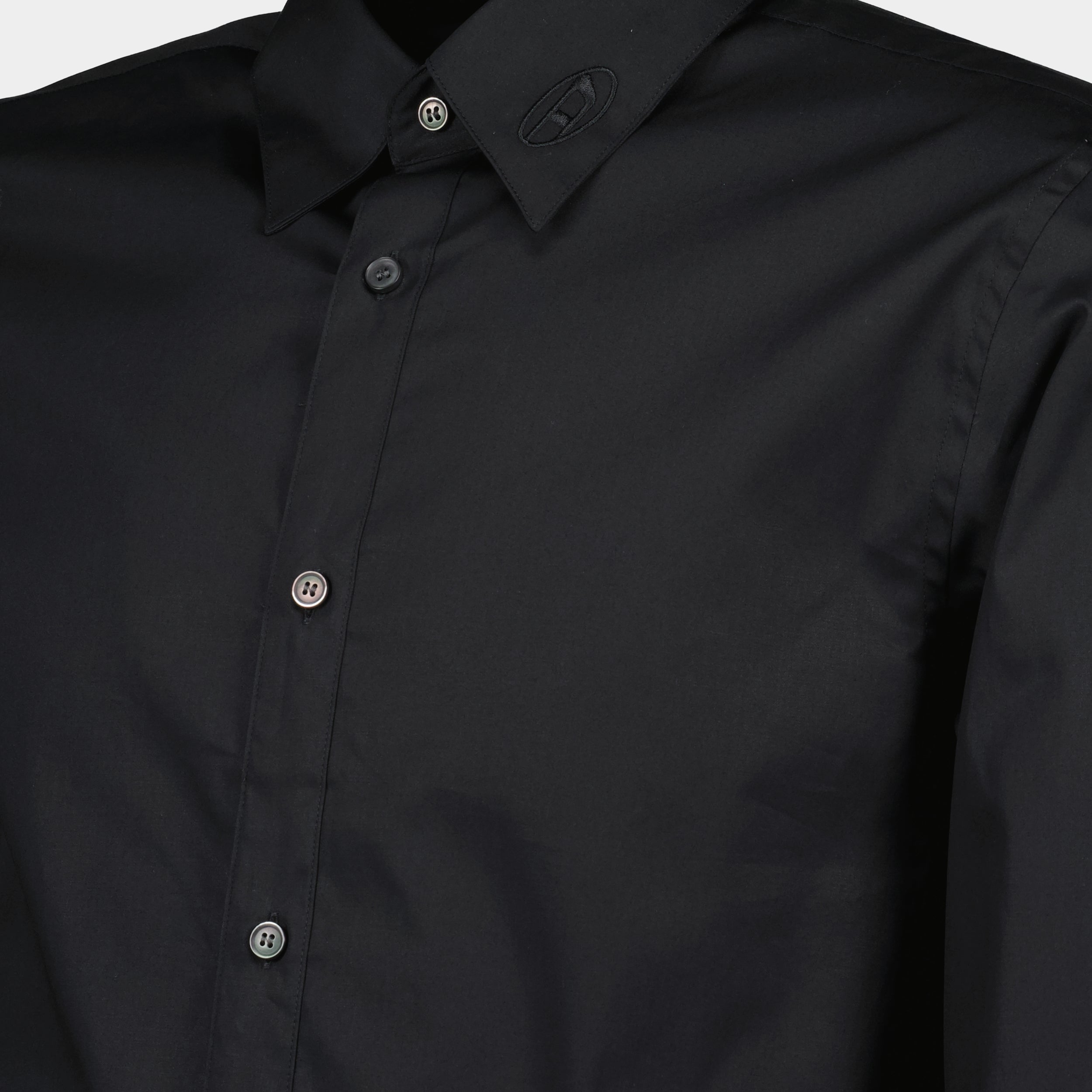Shirts S-Fitty-A Black Shirt Diesel Black Men