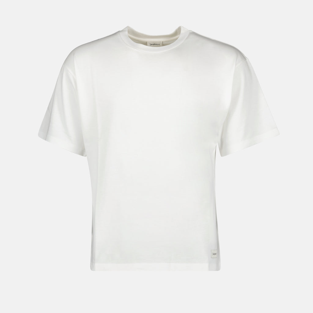 T-Shirts Jersey T-Shirt Saint Laurent Weiß Homme
