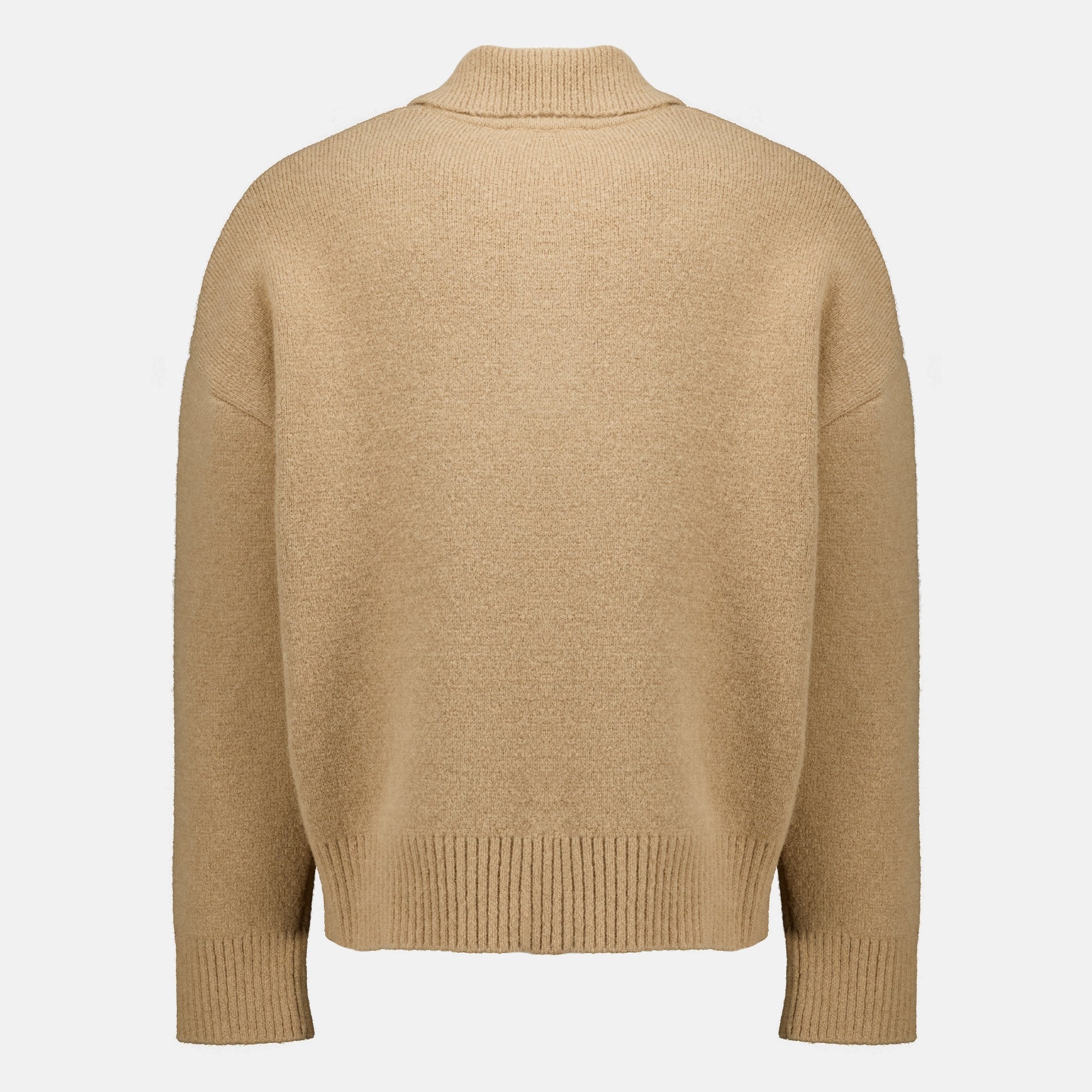 Polos Beige Alpaca Sweater Ami PARIS Beige Unisexe